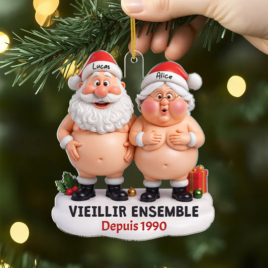 6217OFR1 effet dimpression 3d ornement noel acrylique personnalise couple insolite vieillir ensemble 6217o6lng_2