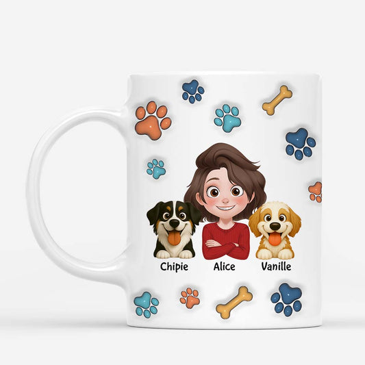 6220MFR2 effet dimpression 3d mug personnalise noel meilleur papa chien du monde 6220m6vmc