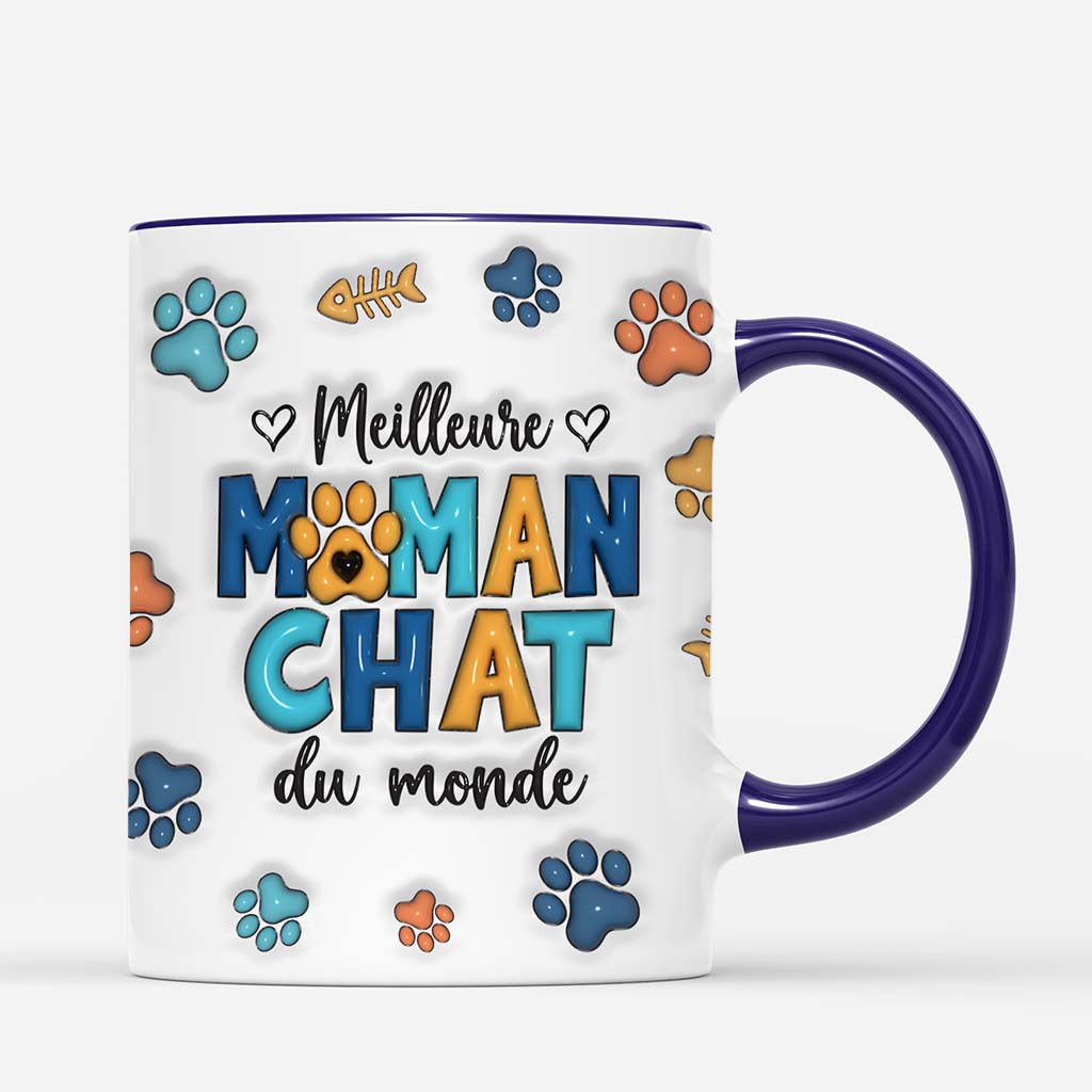 6220MFR3 effet dimpression 3d mug personnalise noel meilleur papa chat du monde 6220m6vmd