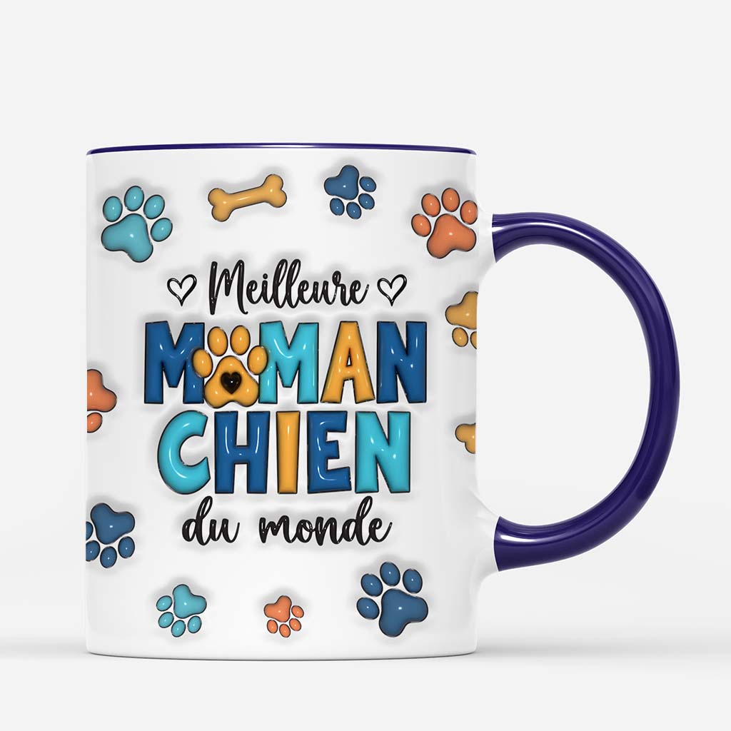 6220MFR3 effet dimpression 3d mug personnalise noel meilleur papa chien du monde 6220m6vmc
