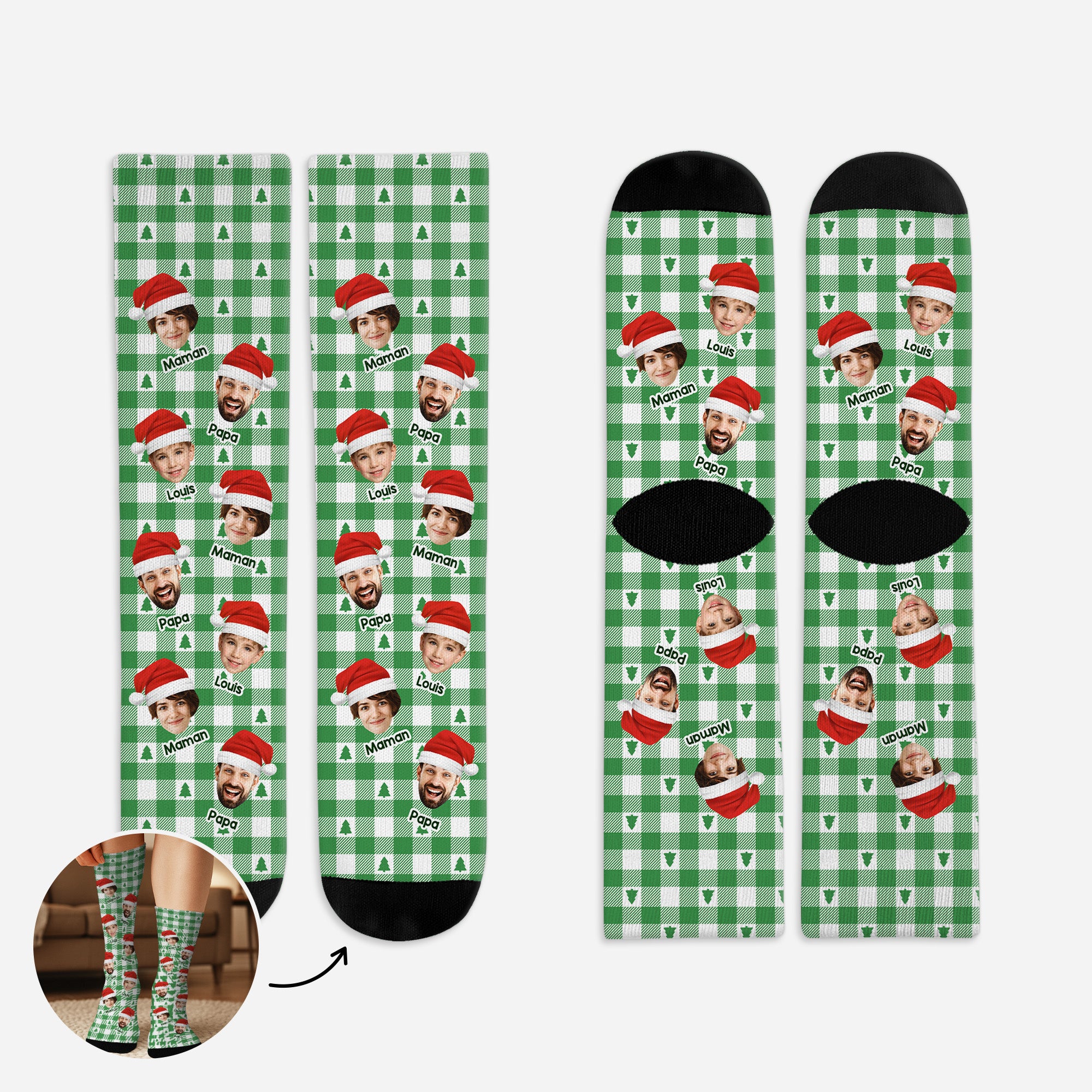 6221JFR1 chaussettes personnalisees avec photo pour femmehomme toi et moi a noel 6221j6xta