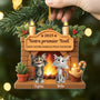 6225OFR2 effet dimpression 3d ornement acrylique personnalise premier noel chat avec ma famille pour toujours 6225o8ttd