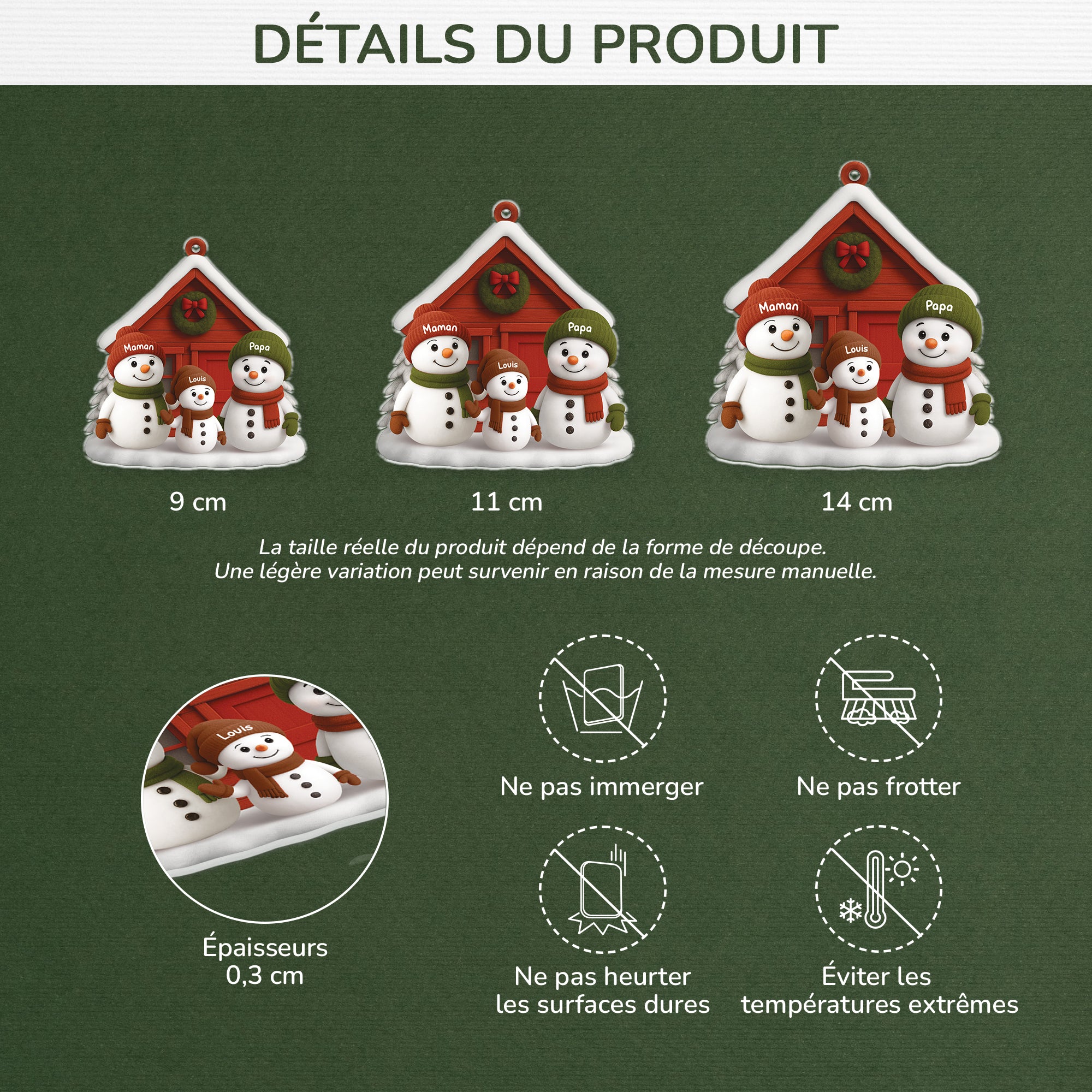 6228OFR1 effet dimpression 3d ornement acrylique personnalise famille bonhomme de neige de noel 6228o8lzi_3