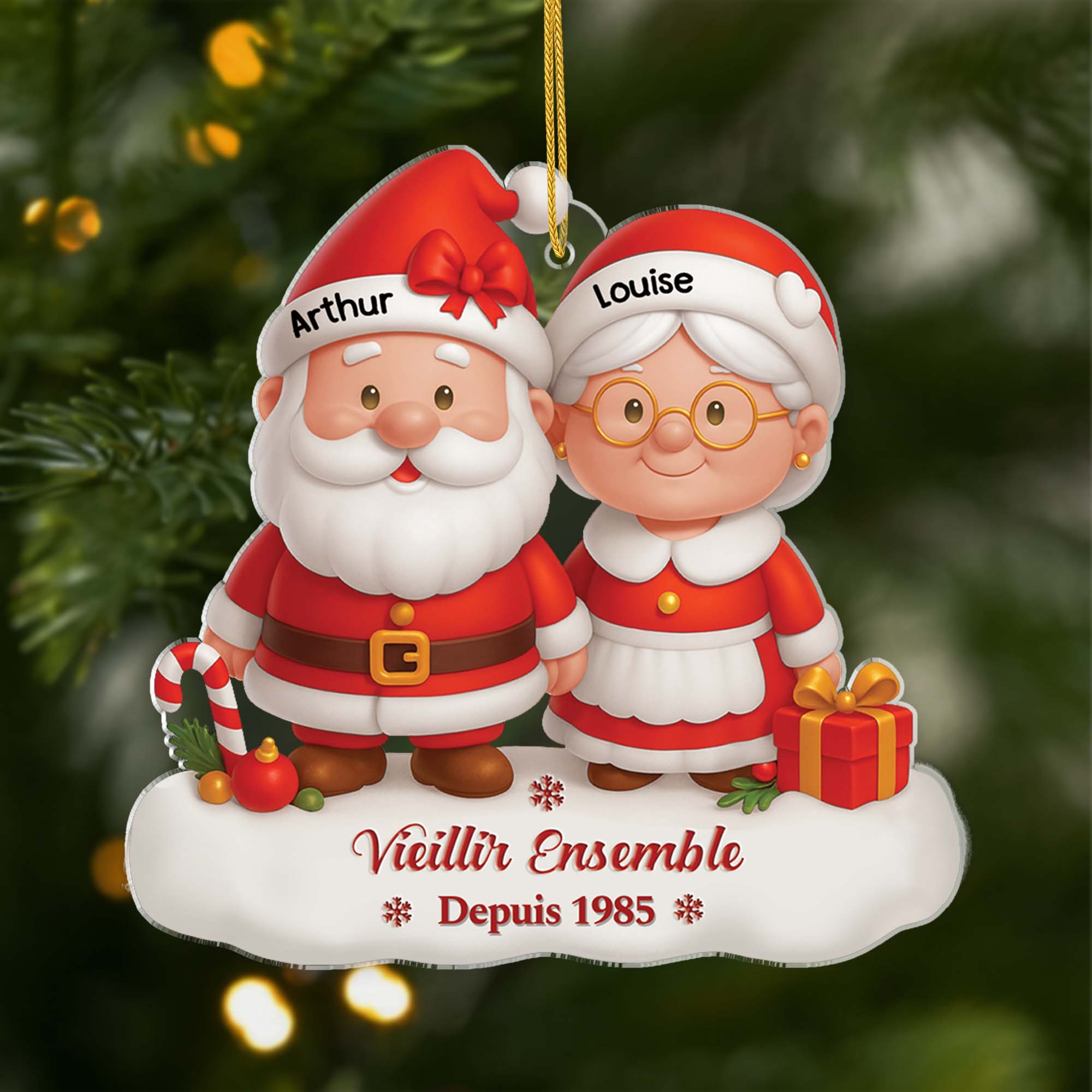 6229OFR1 effet dimpression 3d ornement noel acrylique personnalise toi  moi vieillir ensemble 6229ottag