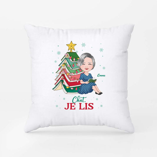 6233PFR2 coussin personnalise femme amoureuse des livres deja prise pour noel 6233pkl5a