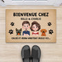 6236DFR2 paillasson personnalise bienvenue chez chien 6236d8t0c