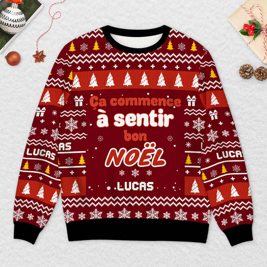 6240WFR2 pull de noel moche_ personnalise ca commence a sentir bon la pizza 6240w