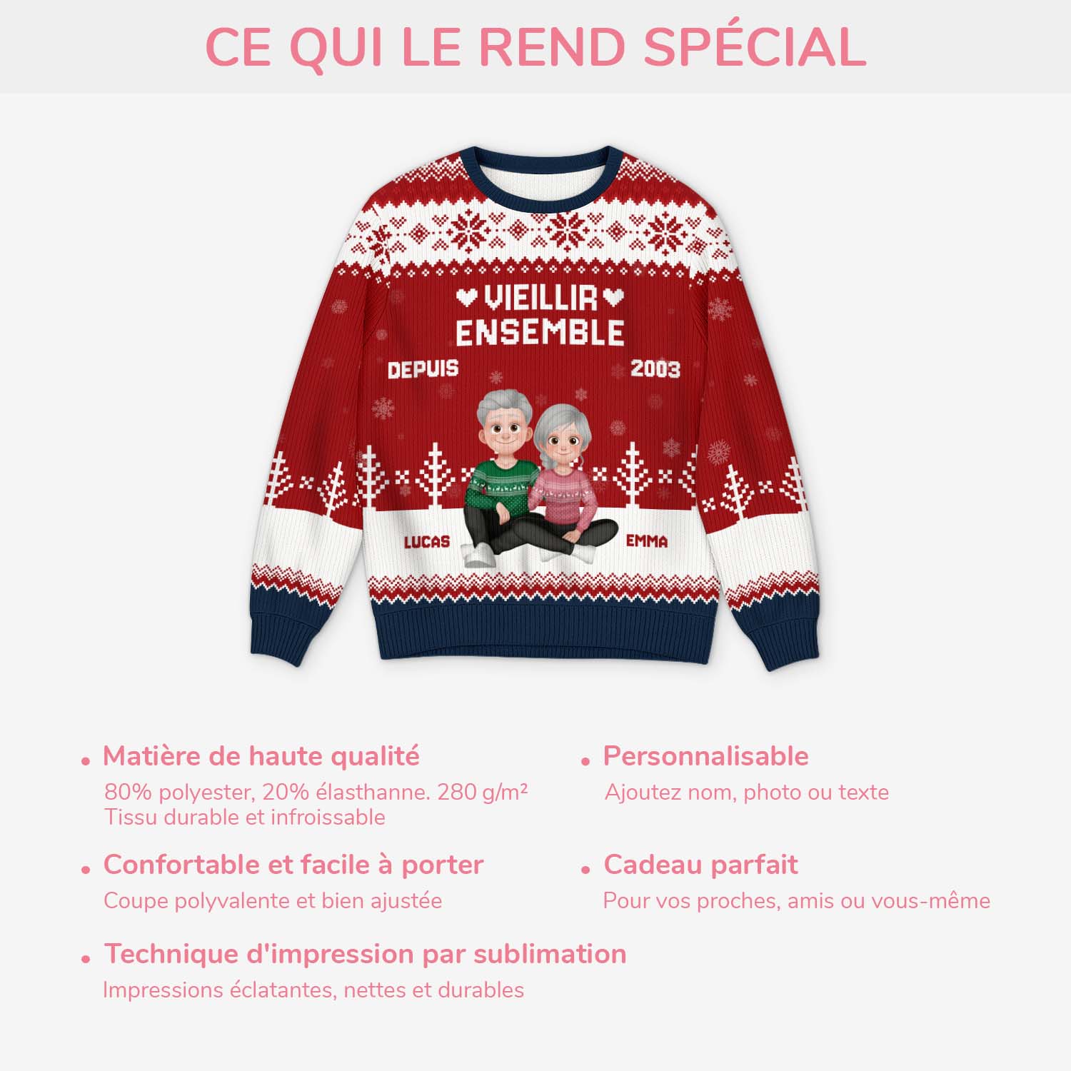6249WFR5 pull de noel moche_ personnalise pour couple vieillir ensemble 6249wklng