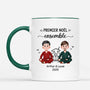 6278MFR2 mug personnalise pour couple premier noel ensemble 6278m3vcg