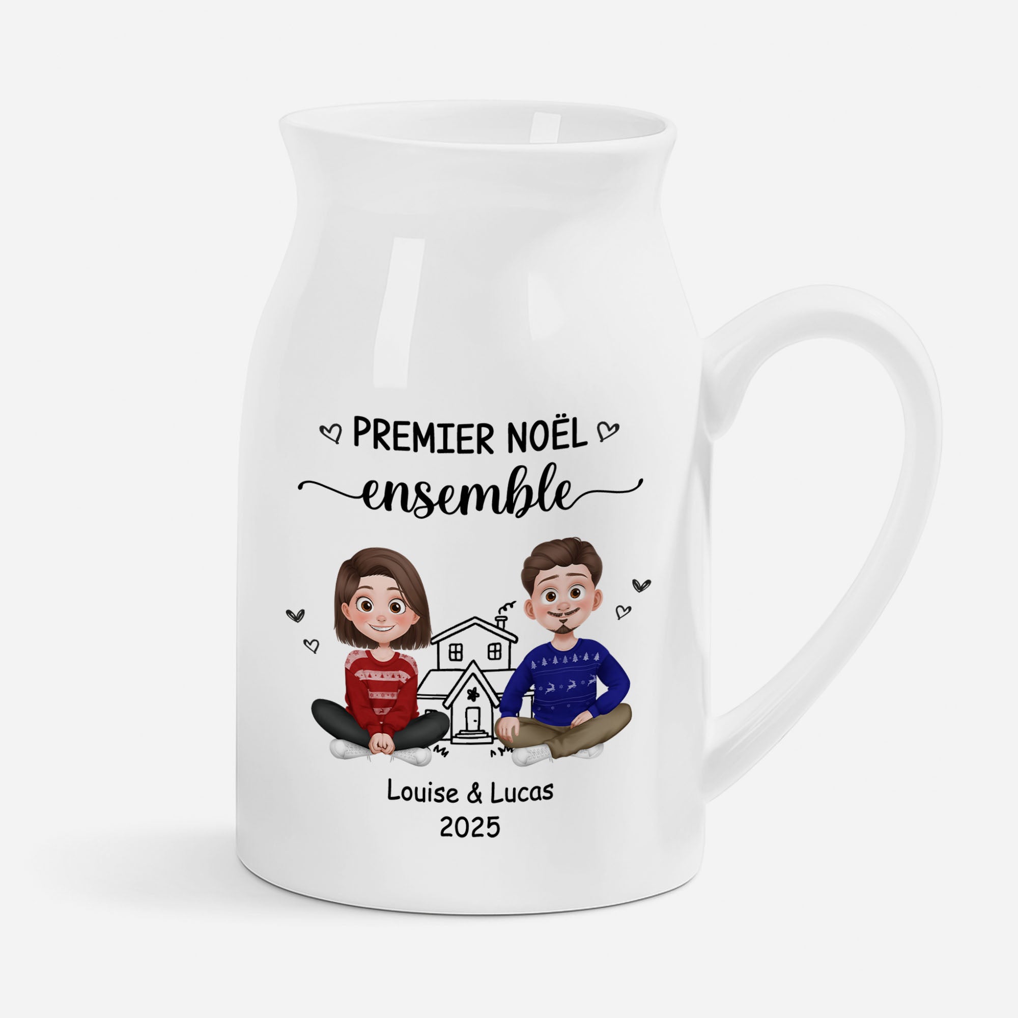 6278OFR1 vase personnalise pour couple premier noel ensemble 6278o3vcg