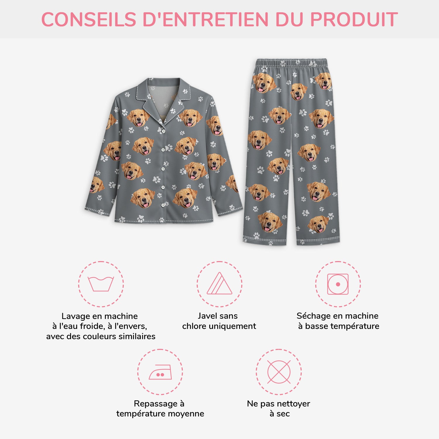 6283VFR1 pyjama personnalise avec photo mon joli chien avec patte 6283vklmc_4
