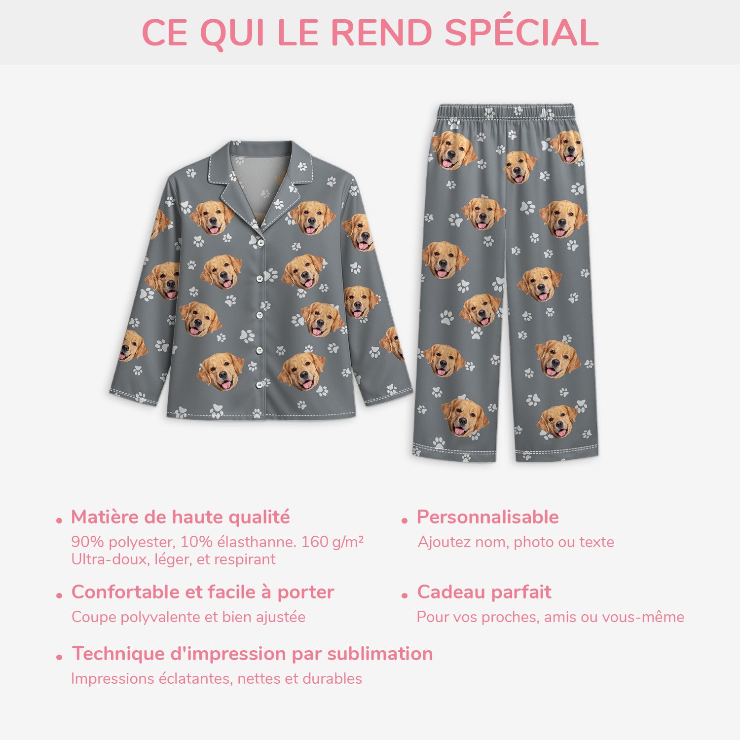 6283VFR1 pyjama personnalise avec photo mon joli chien avec patte 6283vklmc_5