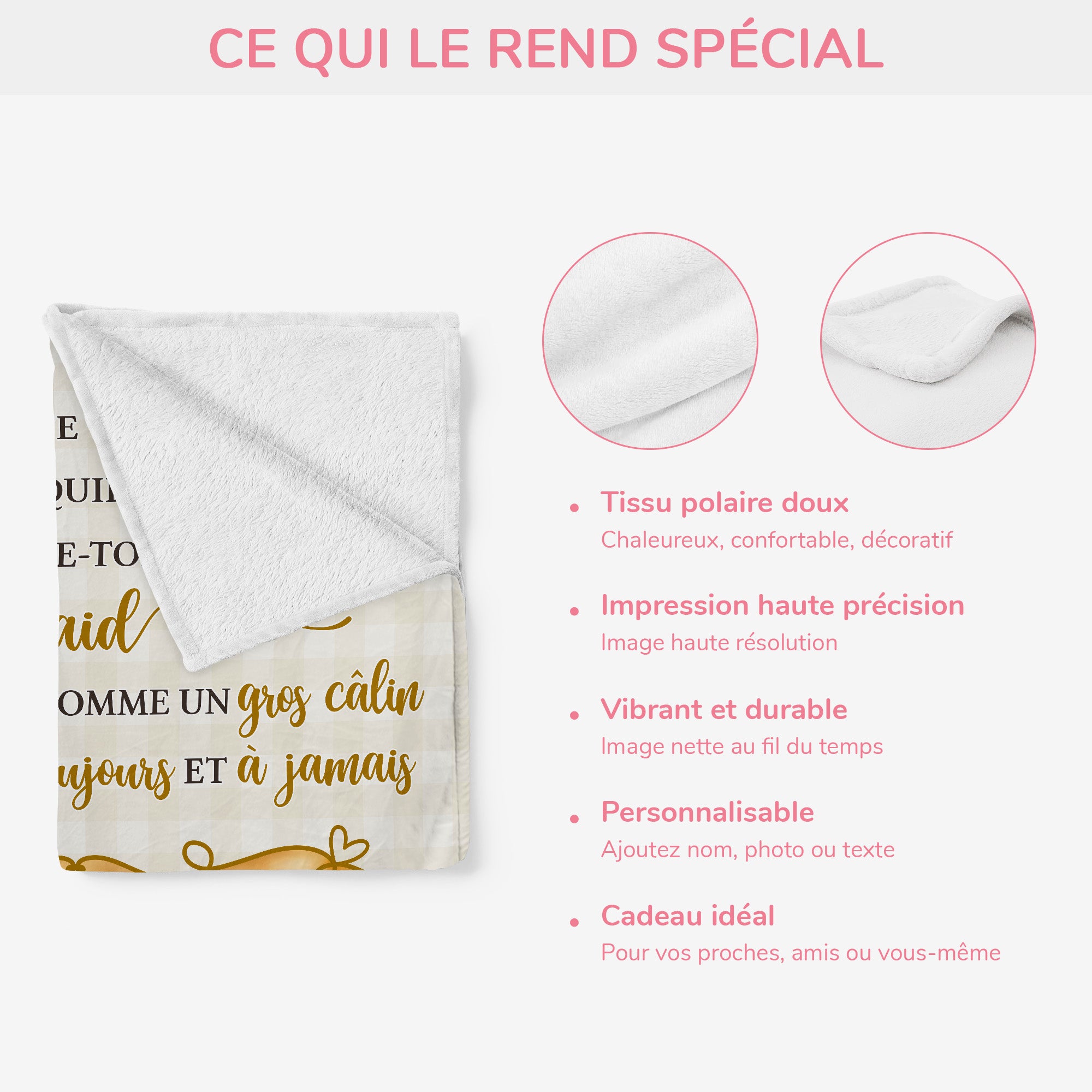 6285BFR4 plaid personnalise commemoratif avec chien et chat photo quand je te manque 6285b3qzc