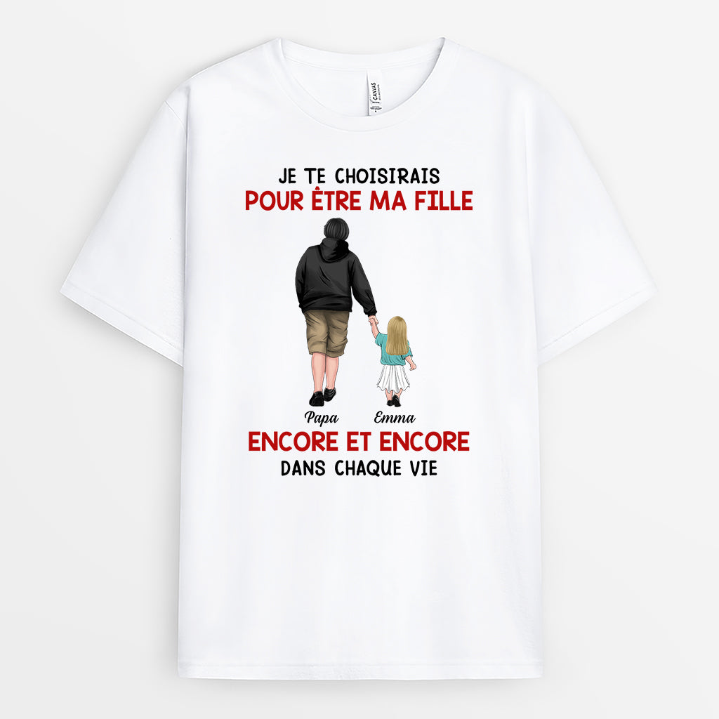 T-shirt Personnalisé Te Choisir Pour Être Ma Fille Et Fils
