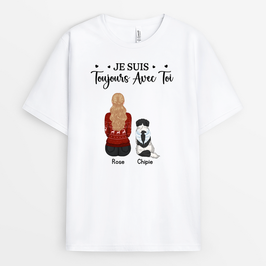 6290AFR1 t shirt personnalise chien chat commemoratif toujours avec toi 6290a3fmc