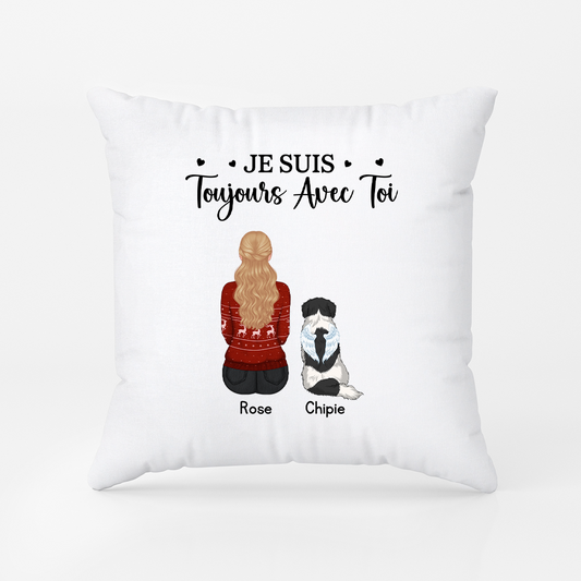6290PFR1 coussin personnalise chien chat commemoratif toujours avec toi 6290p3fmc