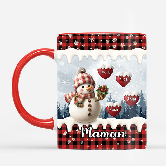 6293MFR2 mug personnalise de noel papy mamie bonhomme de neige 6293mttta