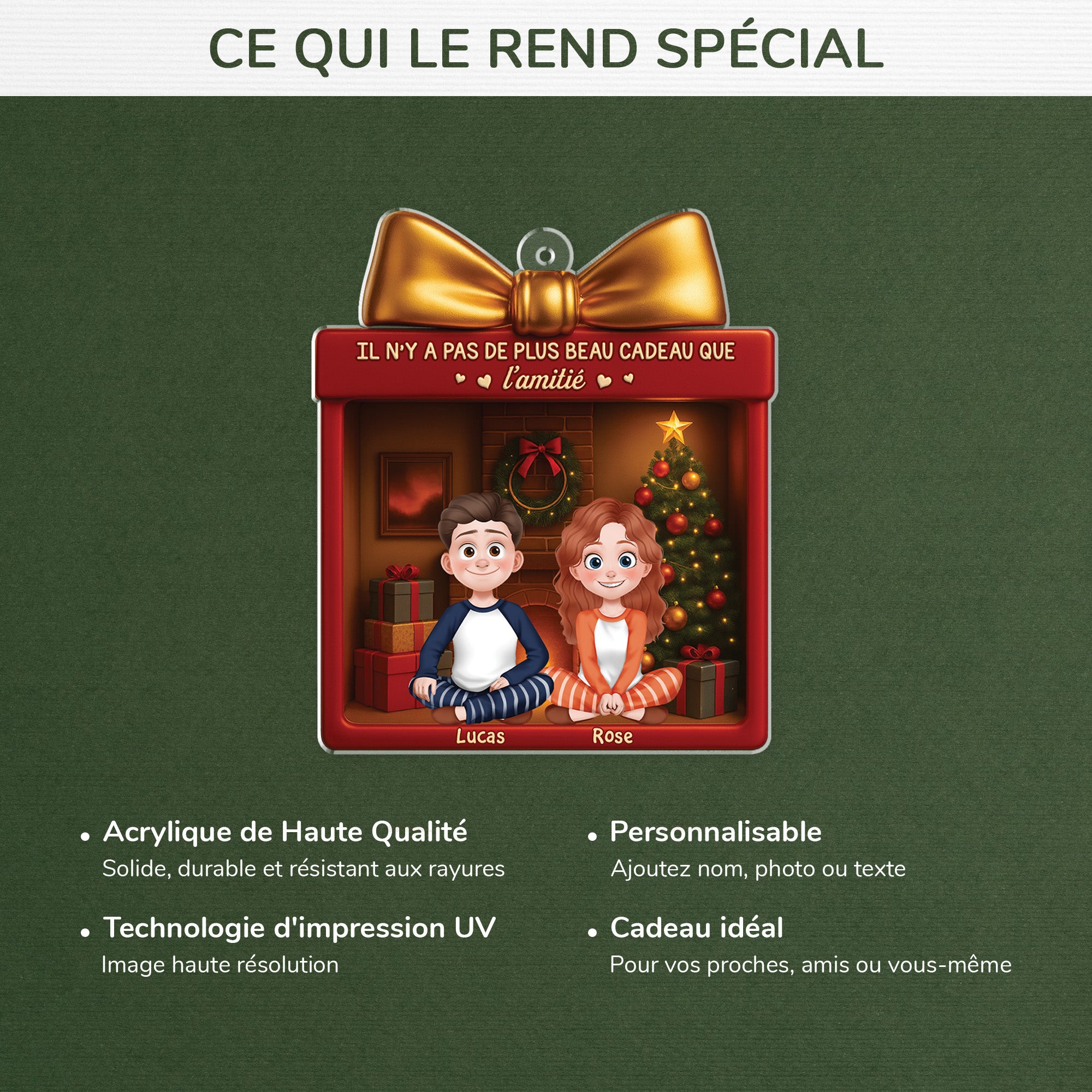 6294OFR4 ornement noel acrylique personnalise pour ami beau cadeau comme l_amitie 6294oktmf