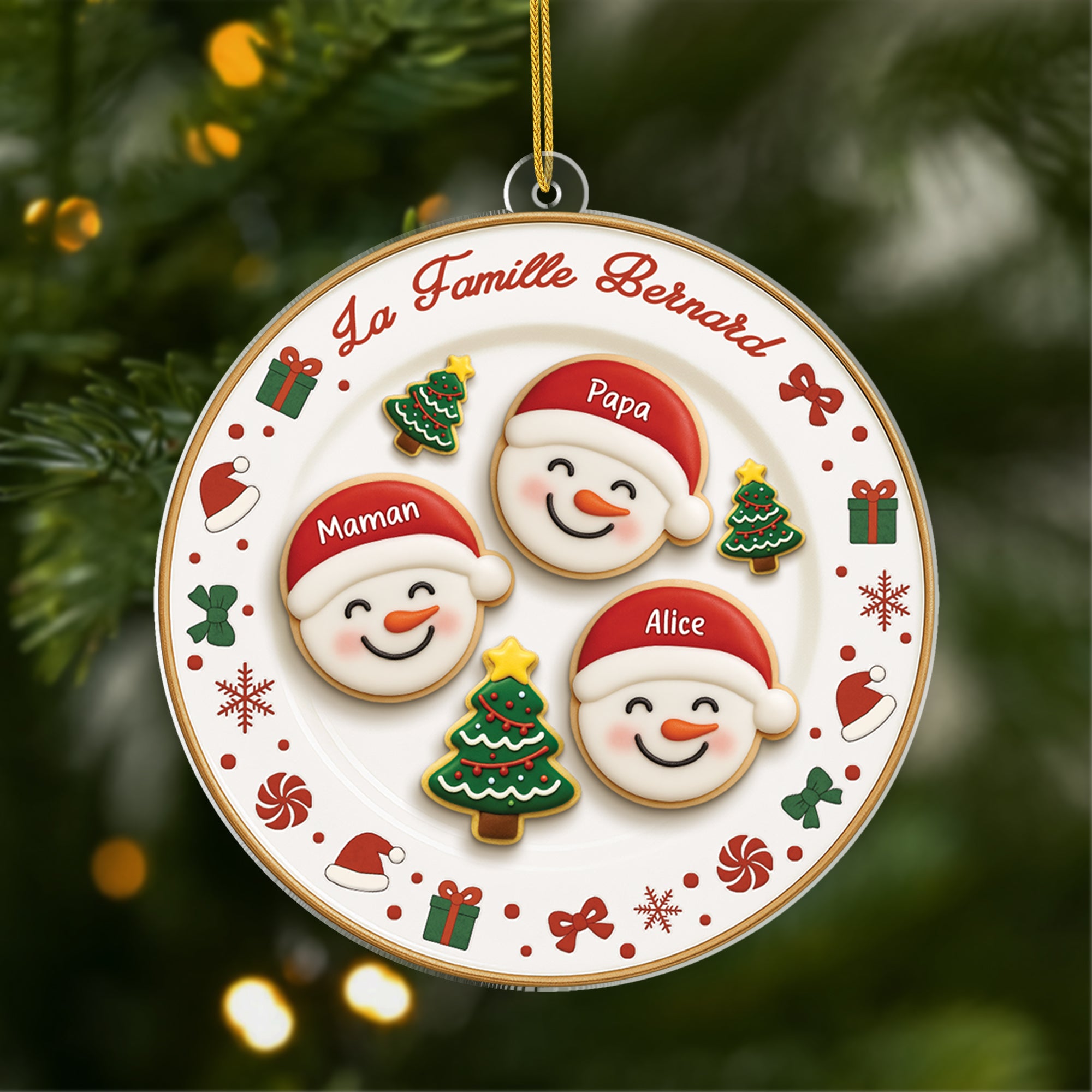 6301OFR1 effet dimpression 3d ornement acrylique personnalise famille assiette de noel 6301oklni_1