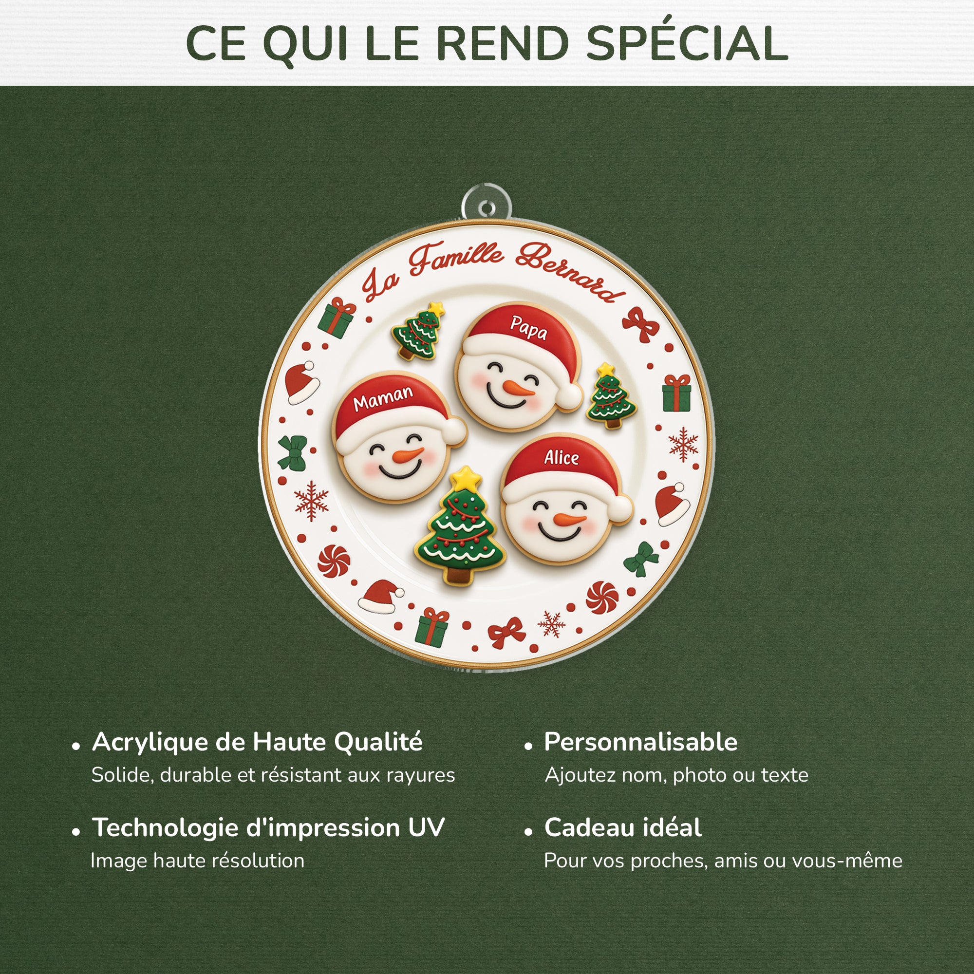 6301OFR1 effet dimpression 3d ornement acrylique personnalise famille assiette de noel 6301oklni_4