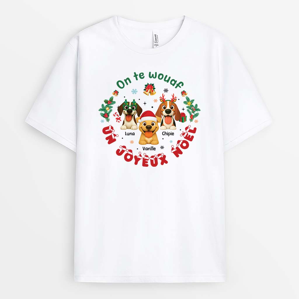 6302AFR2 t shirt personnalise avec chien je te wouaf un joyeux noel 6302attnc_2