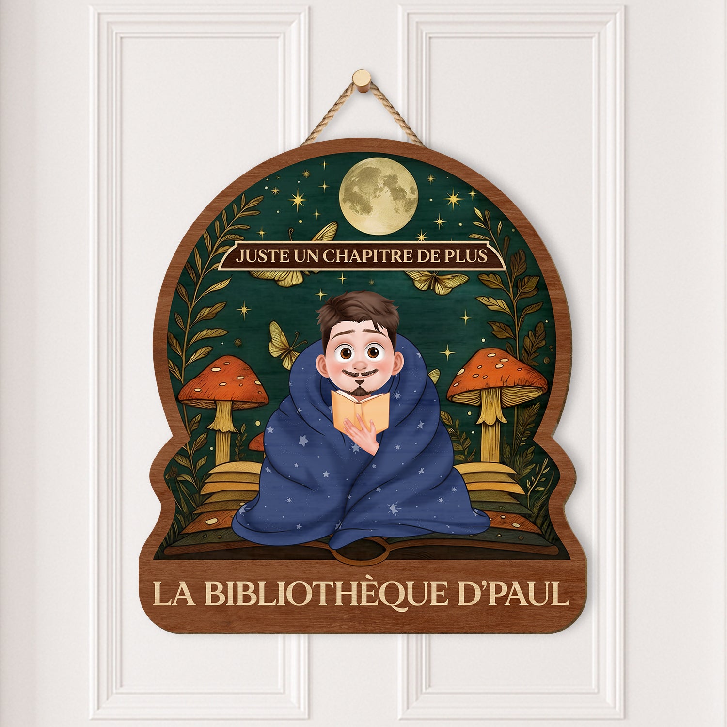 6308QFR2 plaque en bois personnalisee pour les amoureux des livres la bibliotheque d_emma 6308qkqza