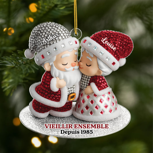 6313OFR1 effet dimpression 3d ornement noel acrylique personnalise couple vieillir ensemble et toujours joyeux 6313o8zmg