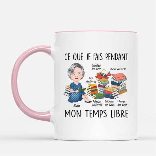 6322MFR2 mug personnalise pour femme qui aime les livres pendant mon temps libre 6322mkq5a