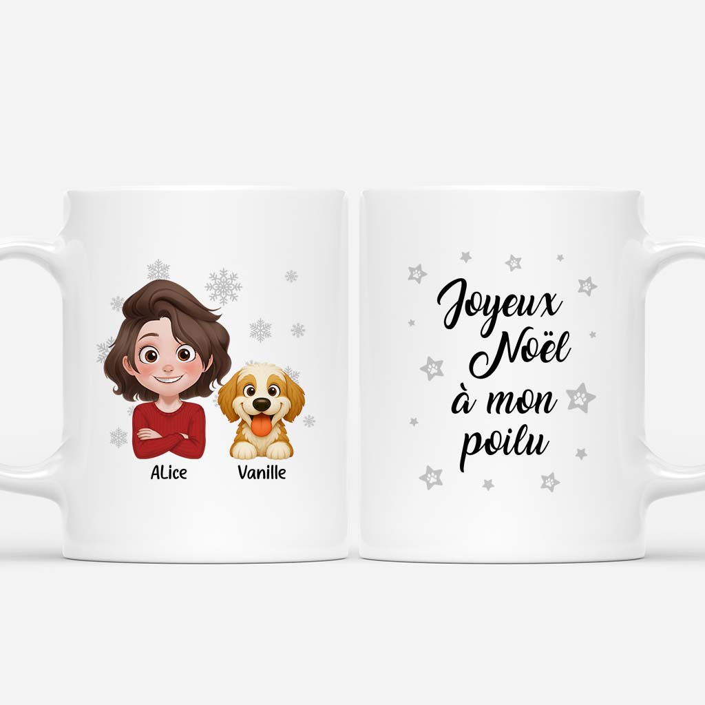 6326MFR1 mug personnalise avec chien joyeux noel a mon poilu 6326m6unc