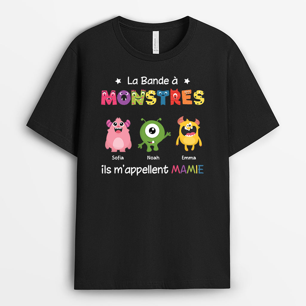 6327AFR1 t shirt personnalise la bande des monstres de papy mamie 6327a6lab_1