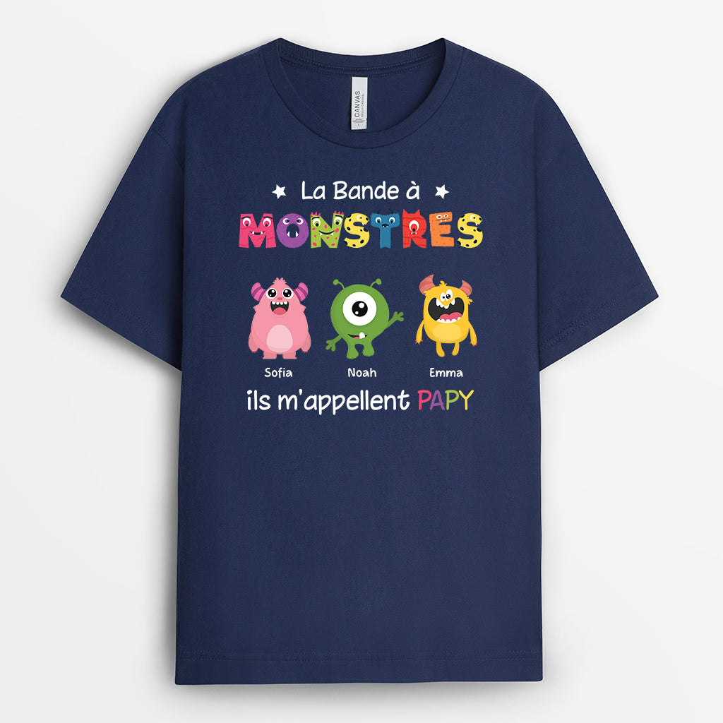 6327AFR1 t shirt personnalise la bande des monstres de papy mamie 6327a6lab_2