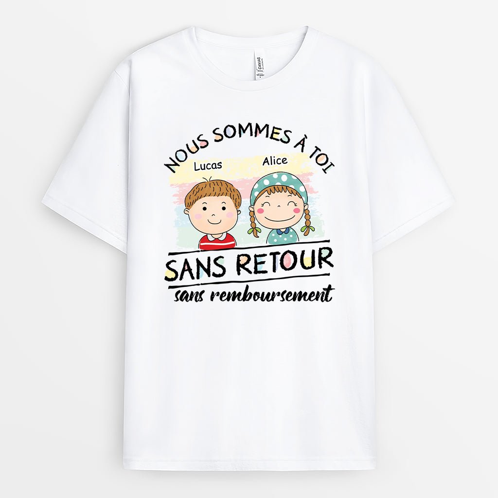6329AFR1 t shirt personnalise pour papa maman nous sommes a toi 6329a6l5a