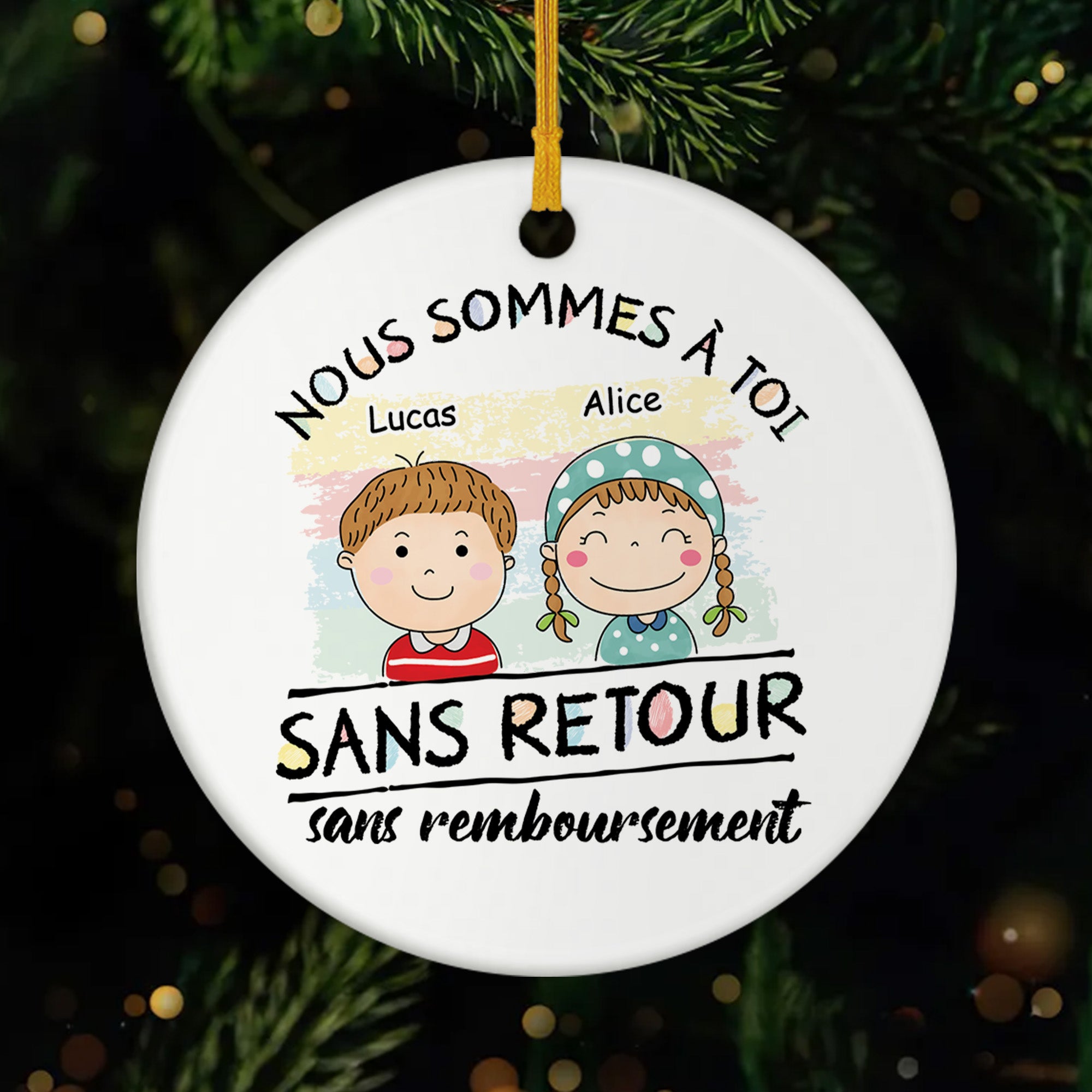 6329OFR1 ornement ceramique personnalise pour papa maman nous sommes a toi 6329o6l5a