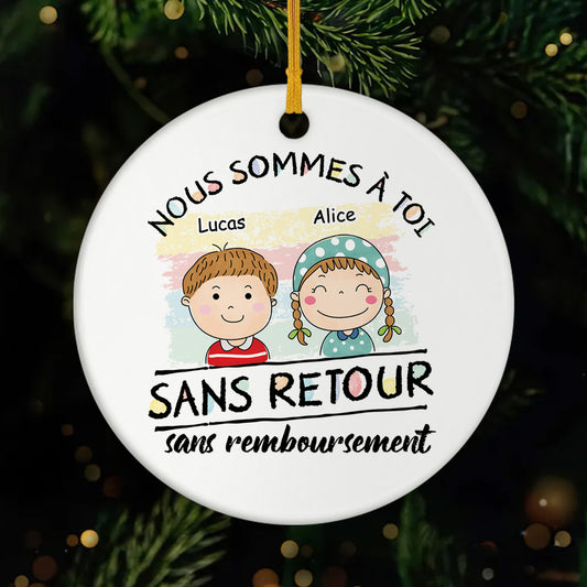 6329OFR1 ornement ceramique personnalise pour papa maman nous sommes a toi 6329o6l5a