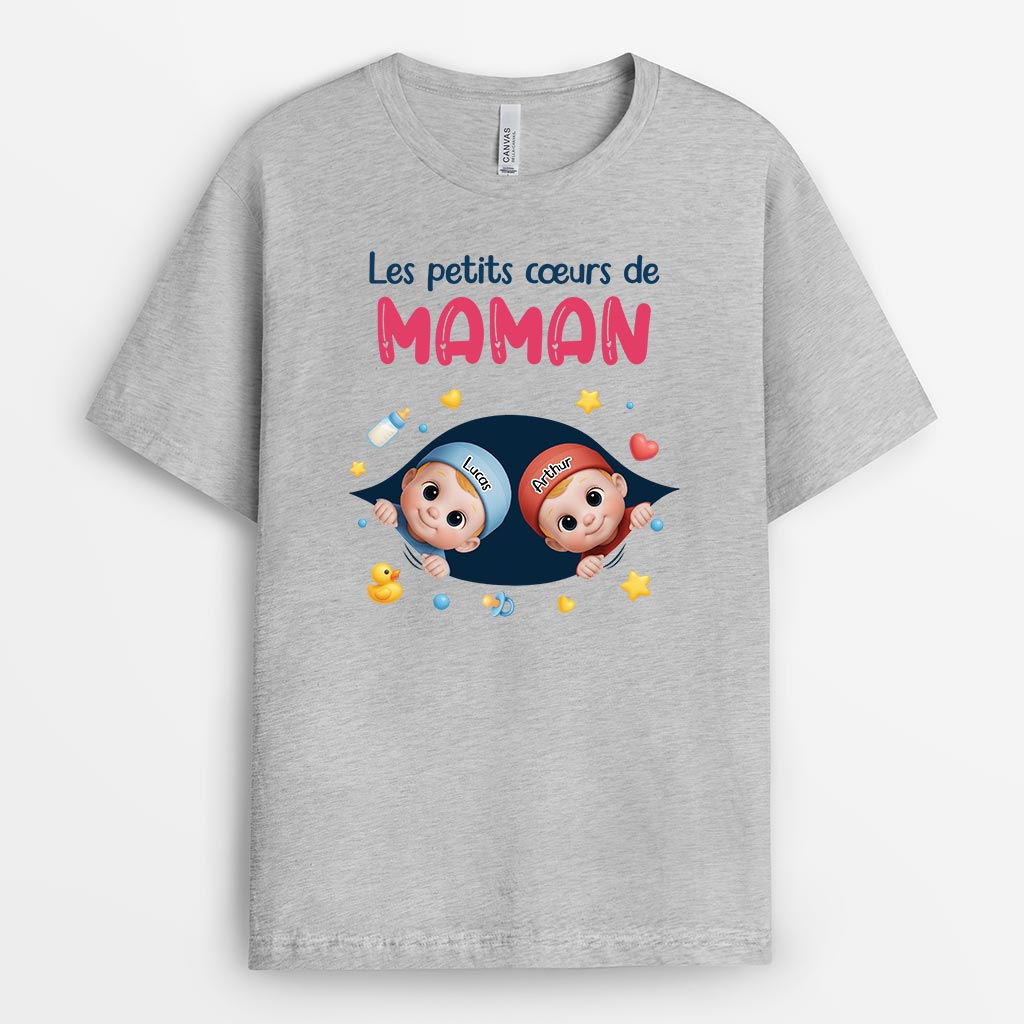 6330AFR1 t shirt personnalise pour future maman le petit coeur de maman 6330a6lwa_2