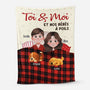 6336BFR1 plaid personnalise couple avec chien toi  moi et nos bebes a fourrure 6336btp5c