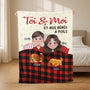 6336BFR2 plaid personnalise couple avec chien toi  moi et nos bebes a fourrure 6336btp5c