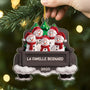 6338OFR2 effet dimpression 3d ornement noel acrylique personnalise famille bonhomme de neige avec voiture 6338okl5i
