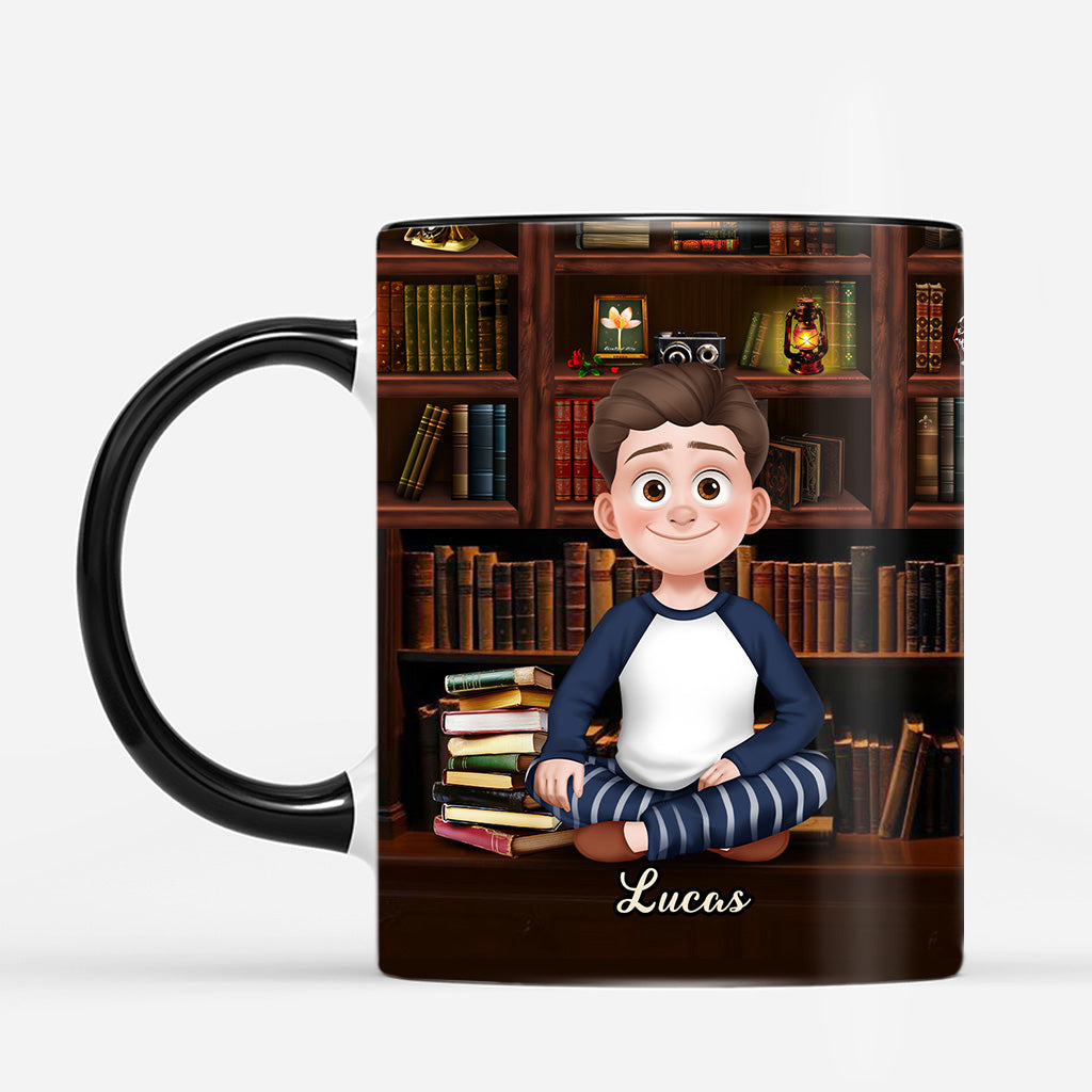 6343MFR2 effet dimpression 3d mug personnalise juste une amoureuse des livres 6343m8taa
