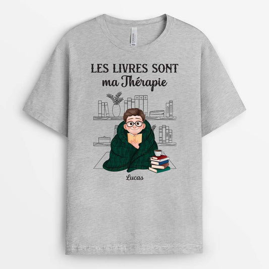 6347AFR2 t shirt personnalise pour femme et homme les livres sont ma therapie 6347akt5a_ac76054d 6e37 4d82 998f 2ebba281c984