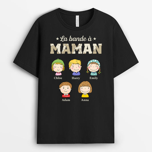 6353AFR1 t shirt personnalise avec enfant la bande a papa maman 6353a6l5a