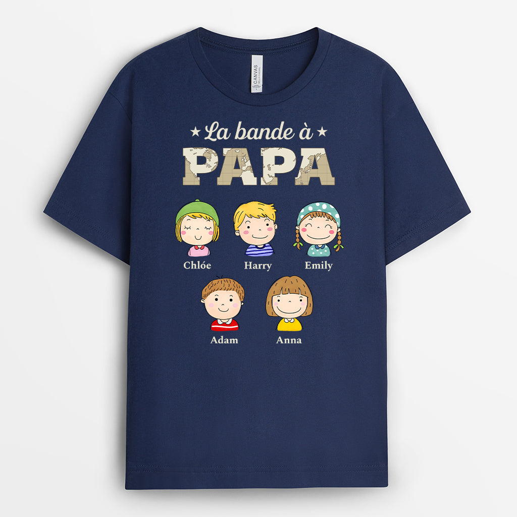 6353AFR2 t shirt personnalise avec enfant la bande a papa maman 6353a6l5a