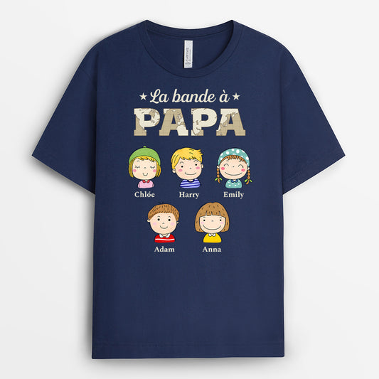 6353AFR2 t shirt personnalise avec enfant la bande a papa maman 6353a6l5a