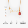 6359JFR3 collier personnalise avec prenom et pierre de naissance pour elle 6359j0b5a