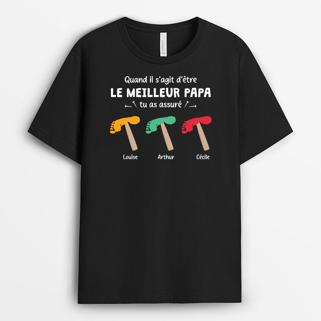 6362AFR1 t shirt personnalise etre le meilleur papa 6362a8anb
