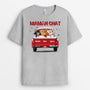 6368AFR1 t shirt personnalise maman chat avec voiture 6368a8qad
