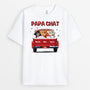 6368AFR2 t shirt personnalise maman chat avec voiture 6368a8qad