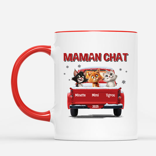 6368MFR2 mug personnalise papa chat avec voiture 6368m8qad