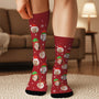 6369JFR3 chaussettes personnalisees avec photo boule de noel famille 6369jkvai