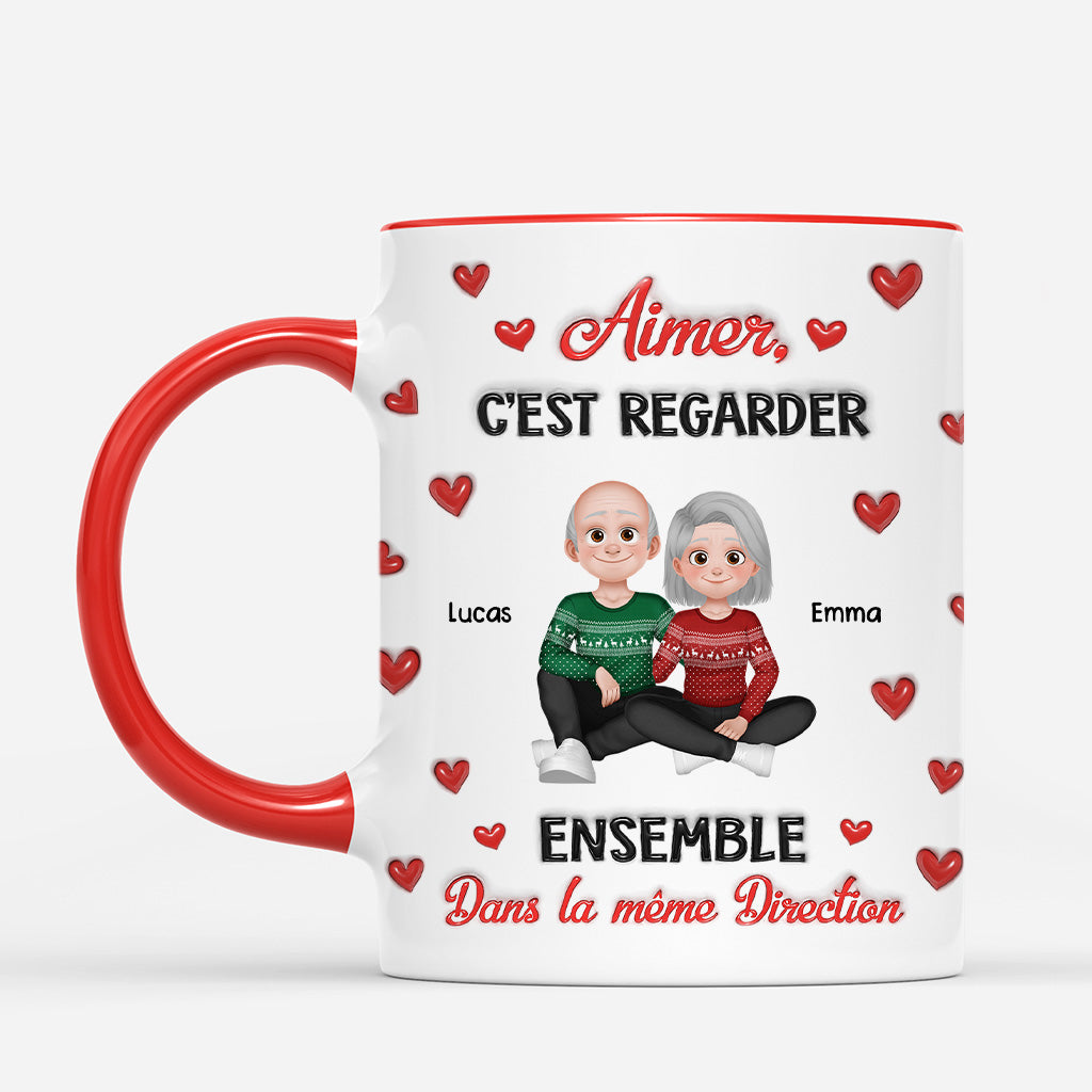 6373MFR1 effet dimpression 3d mug personnalise couple aimer c_est regarder ensemble 6373mtlag_2